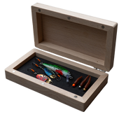 Coffret en bois avec MIX leurres <br> (Personnalisé)