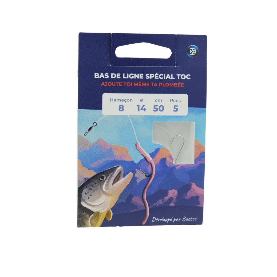 Kit 5 bas de ligne au toc non plombés <br> "prêt à l'emploi"