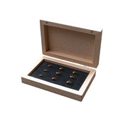 Coffret bois avec 9 "Emeraudes" <br> (Personnalisé)